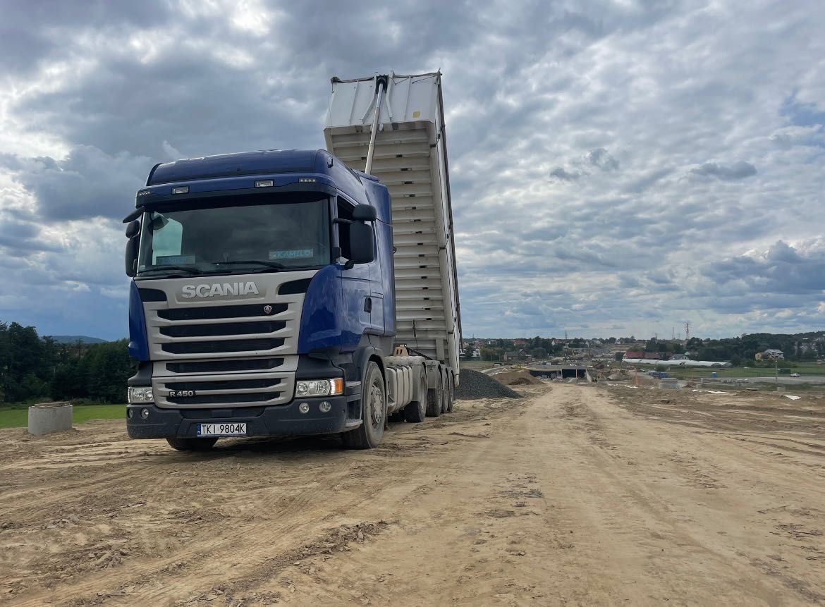 Usługi Transportowe, transport kruszywa, piasku, żwiru, ziemia!