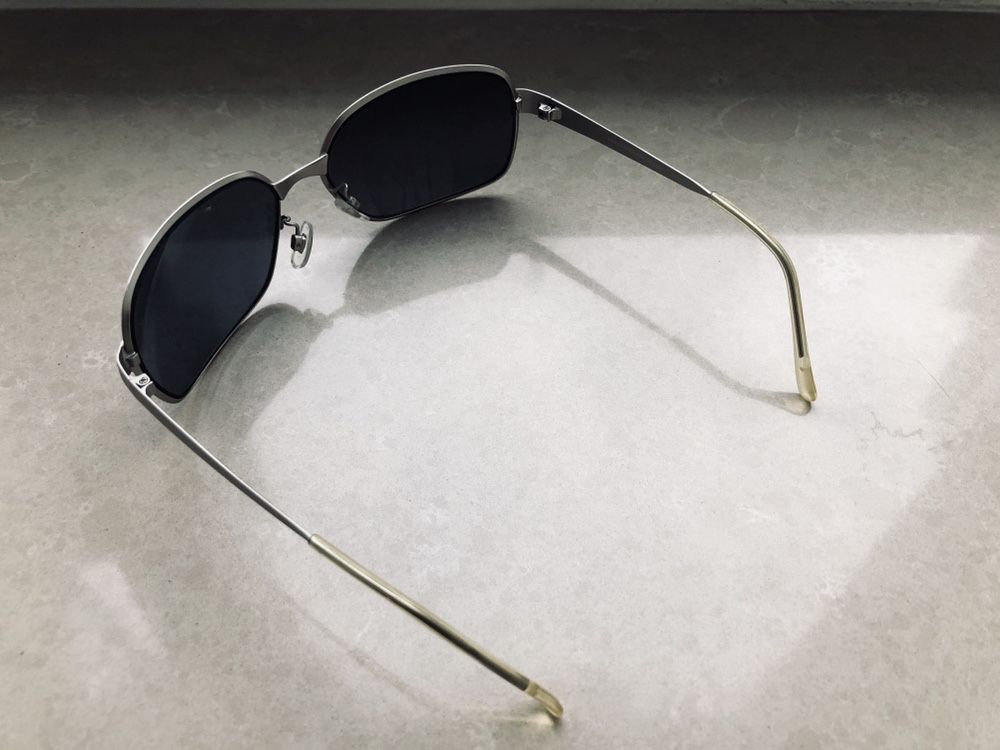 Солнцезащитные очки в металлической оправе + Защитный Чехол в подарок