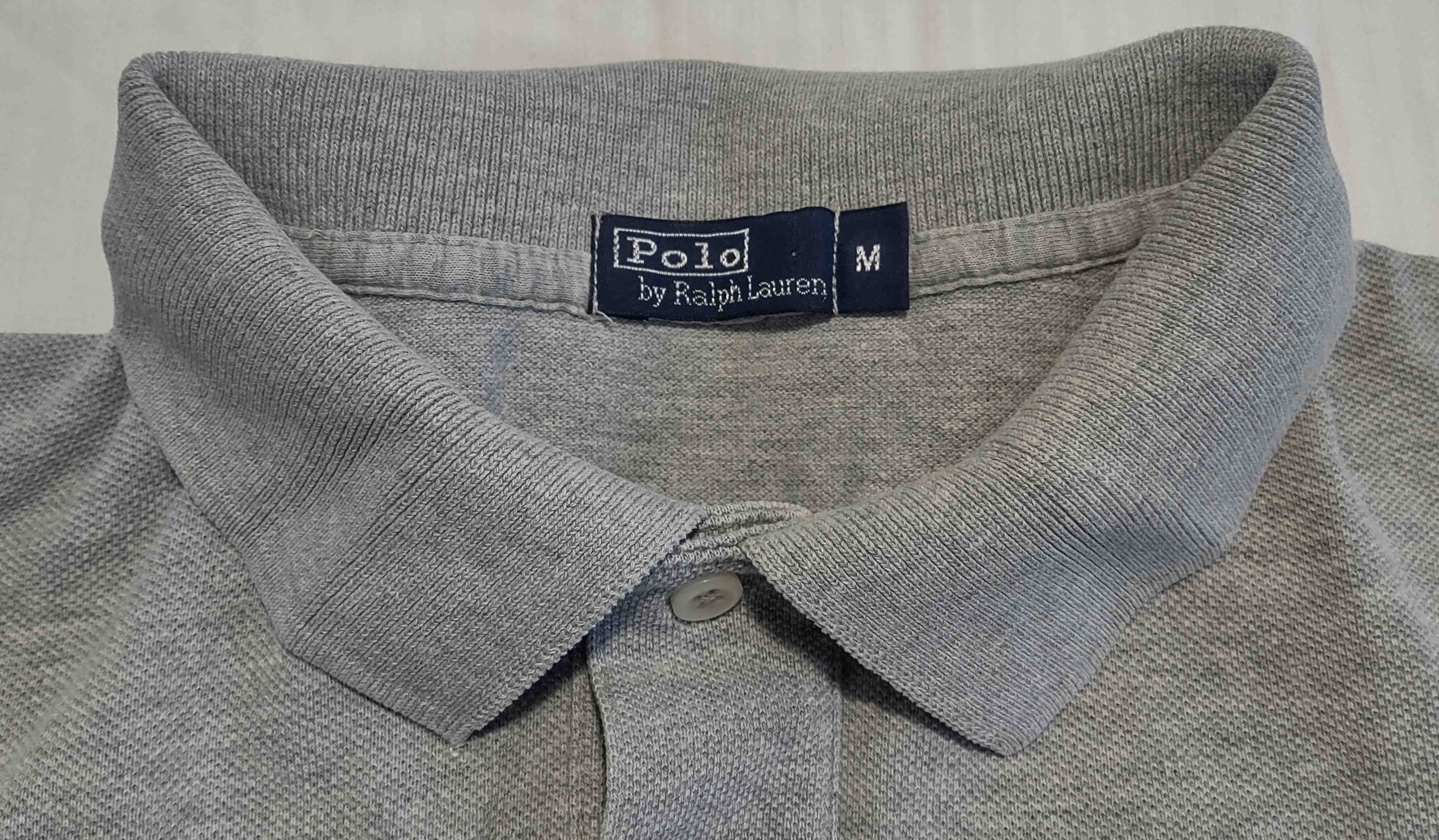 koszulka POLO RALPH LAUREN - rozmiar M, szara, używana