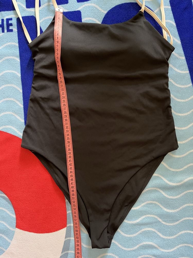 Купальник Primark розмір 14 EUR 42 чорний рубчик суцільний