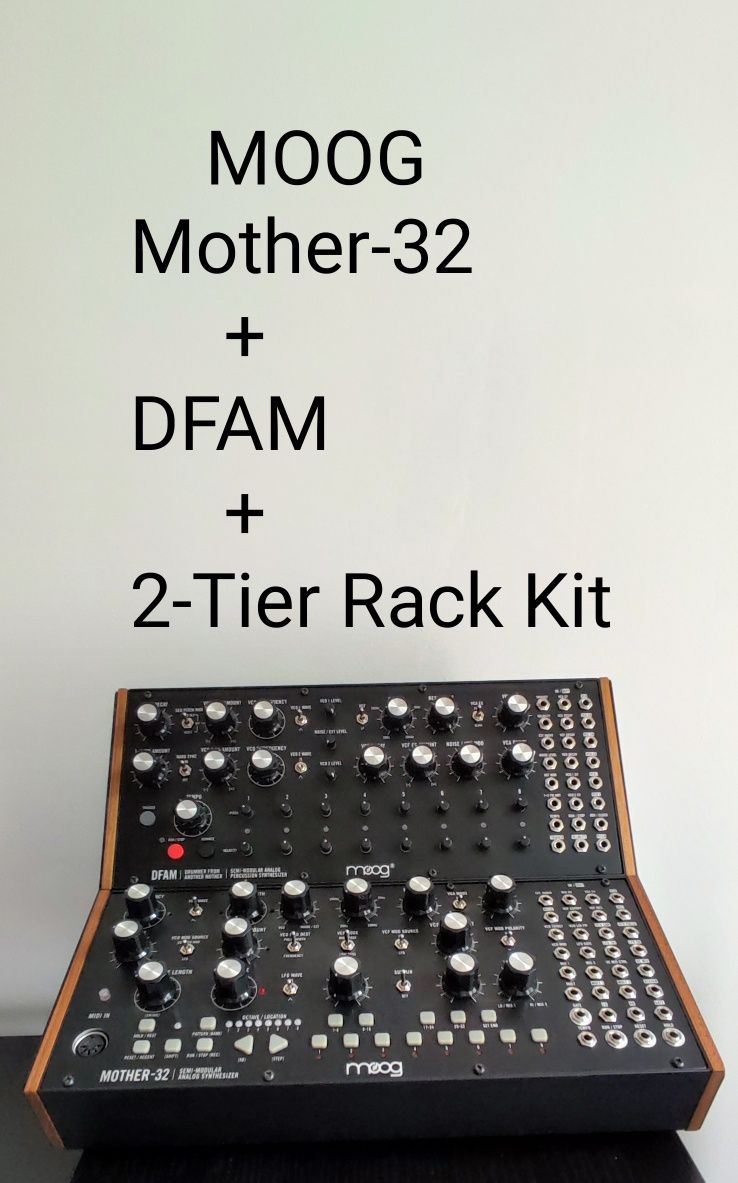 Moog Mother-32 + DFAM + 2-Tier Rack Kit