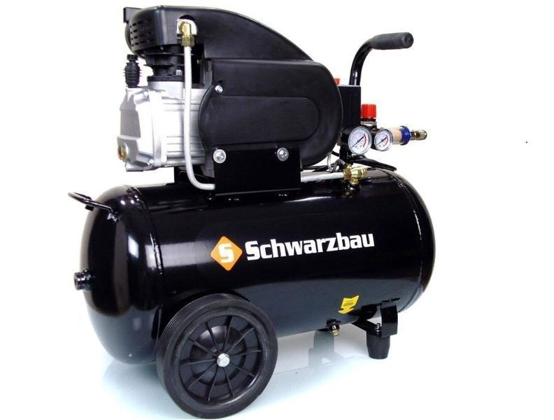 Компрессор воздушный Schwarzbau ресивер 50 литров гарантия 12 месяцев