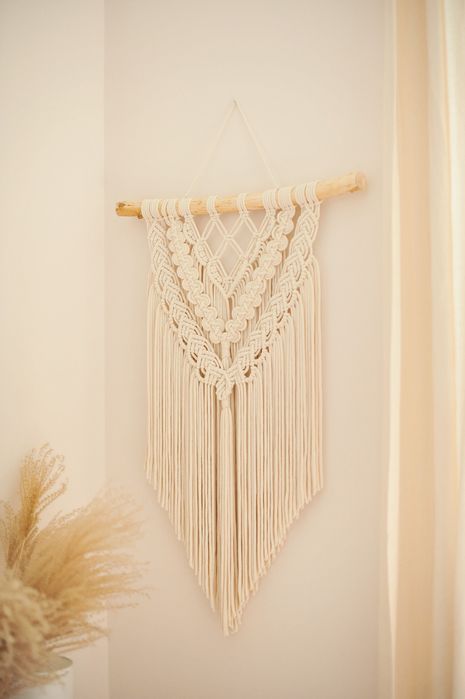 Makrama XXL Rebecca, dekoracja ścienna, dekoracja boho na ścianę