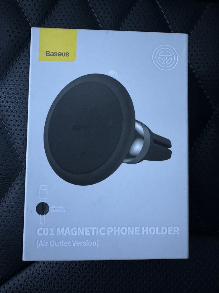 Автодержатель д/телефона магнитный Baseus C01 Magnetic Air Outlet