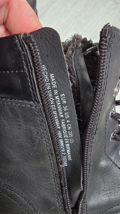 Buty botki dziewczęce rozmiar 36 h&m ocieplane zimowe