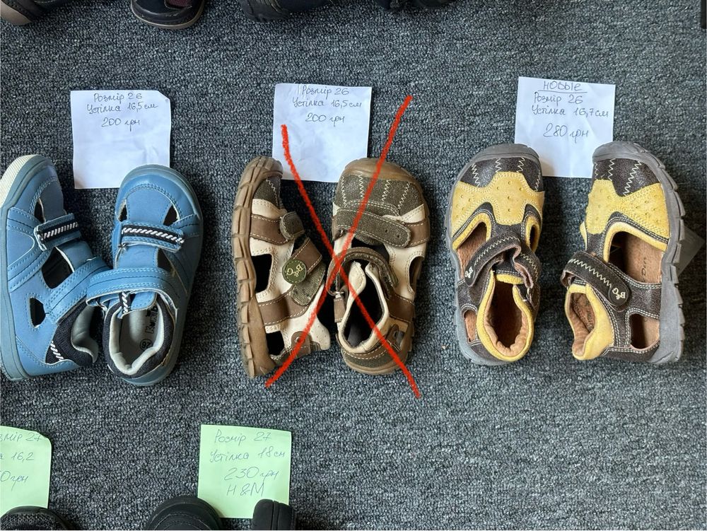 Дитяче взуття босоніжки, кроси розмір 22-28