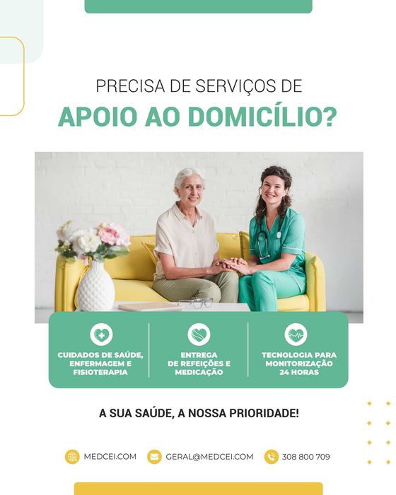 Cuidados Domiciliários – Enfermagem, Higiene, Acompanhamento | MEDCEI
