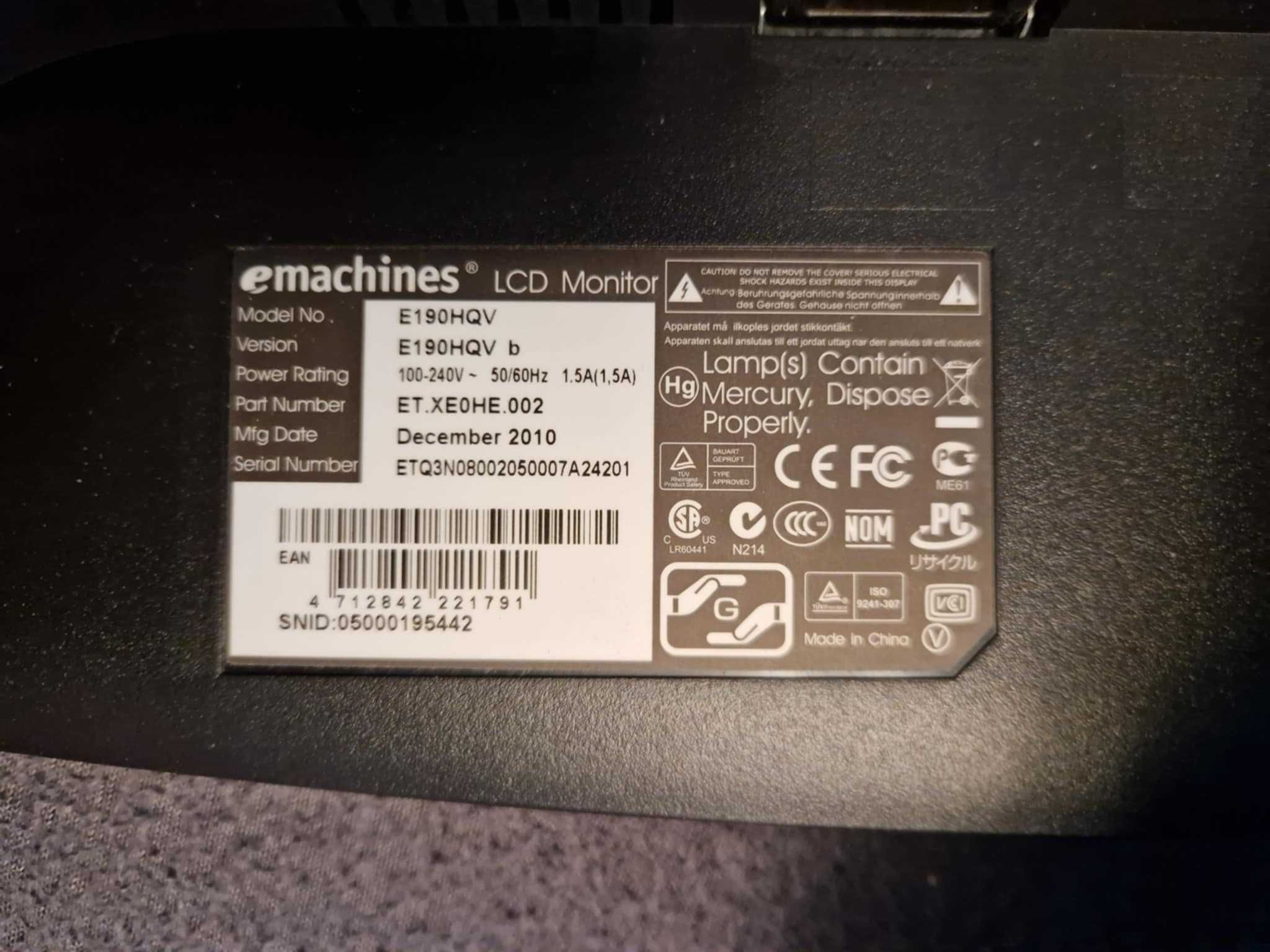 Monitor Philips E190HQV