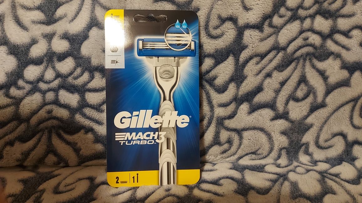 Станок для гоління чоловічий Gillette Mach3 Turbo c 2 змінними картрид