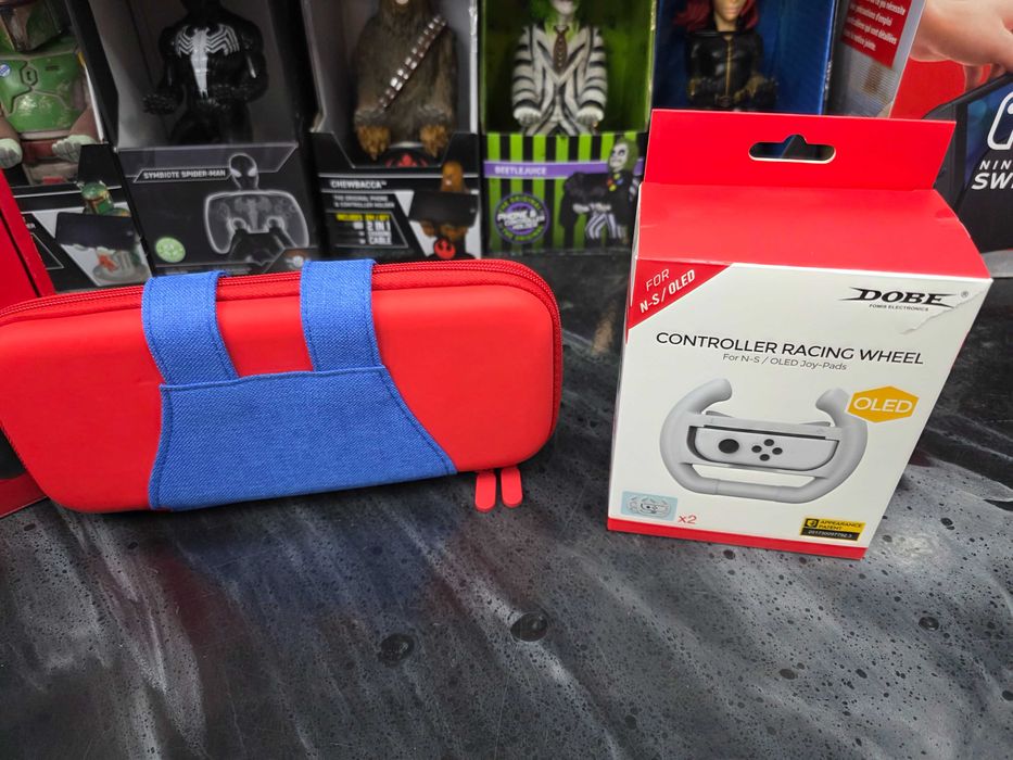 Konsola Nintendo Switch OLED 4 gry Pokrowiec Szkło Karta 128GB Gwar 12