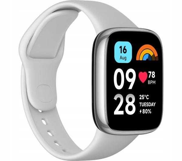 Smartwatch XIAOMI Redmi Watch 3 Srebrny Opaska Sportowa Jak Apple