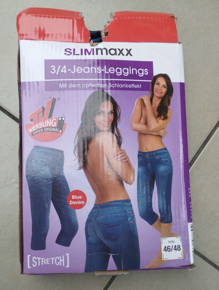 Legginsy rozmiar 46/48 niebieskie