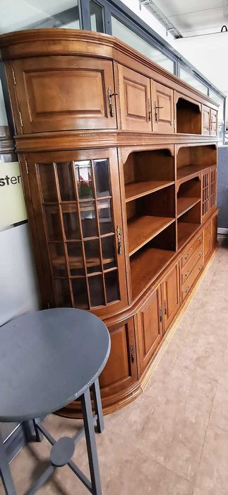 Estante de Sala de Estar em Madeira Maciça