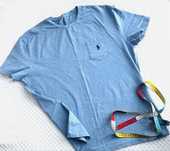 Koszulka T-shirt męski Polo Ralph Lauren niebieska błękit