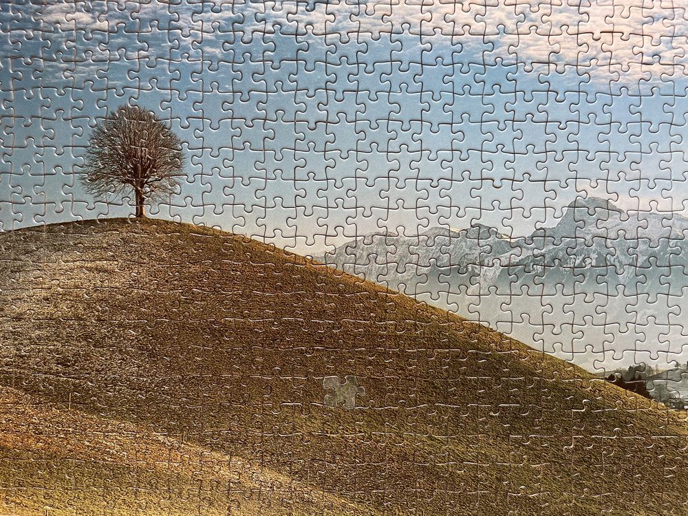 Puzzle Lonesome Tree, Ravensburger, 1000 el (3 DOROBIONE!)