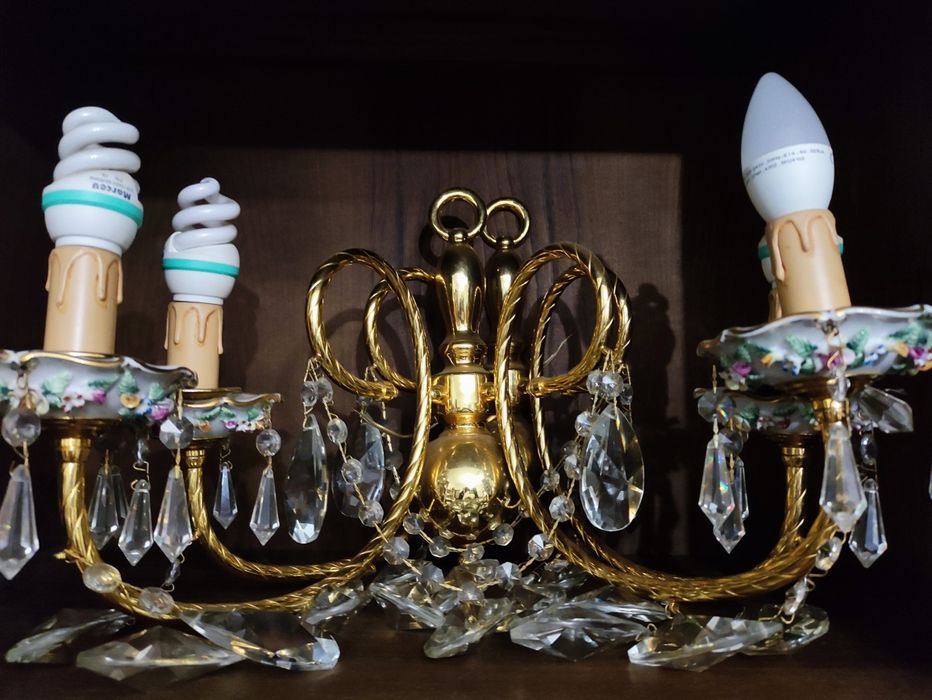 Candeeiro parede porcelana