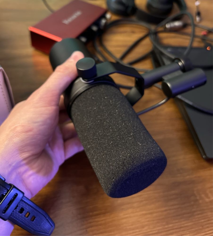 Rezerwacja Shure SM7B mikrofon dynamiczny do podcastu, YouTube