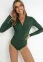 Zielone Body Born2Be XS z Dzianiny!