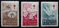 3 Znaczki Finlandia 1954 Seria Fight against TBC