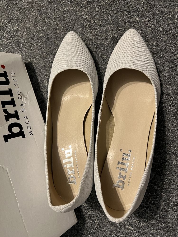 Buty weselne ślubne BRILU. 40 nowe