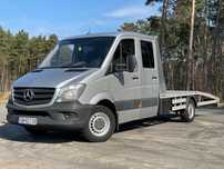 Mercedes Sprinter Autolaweta. 3.5t hak,klima,najazd full aluminium.