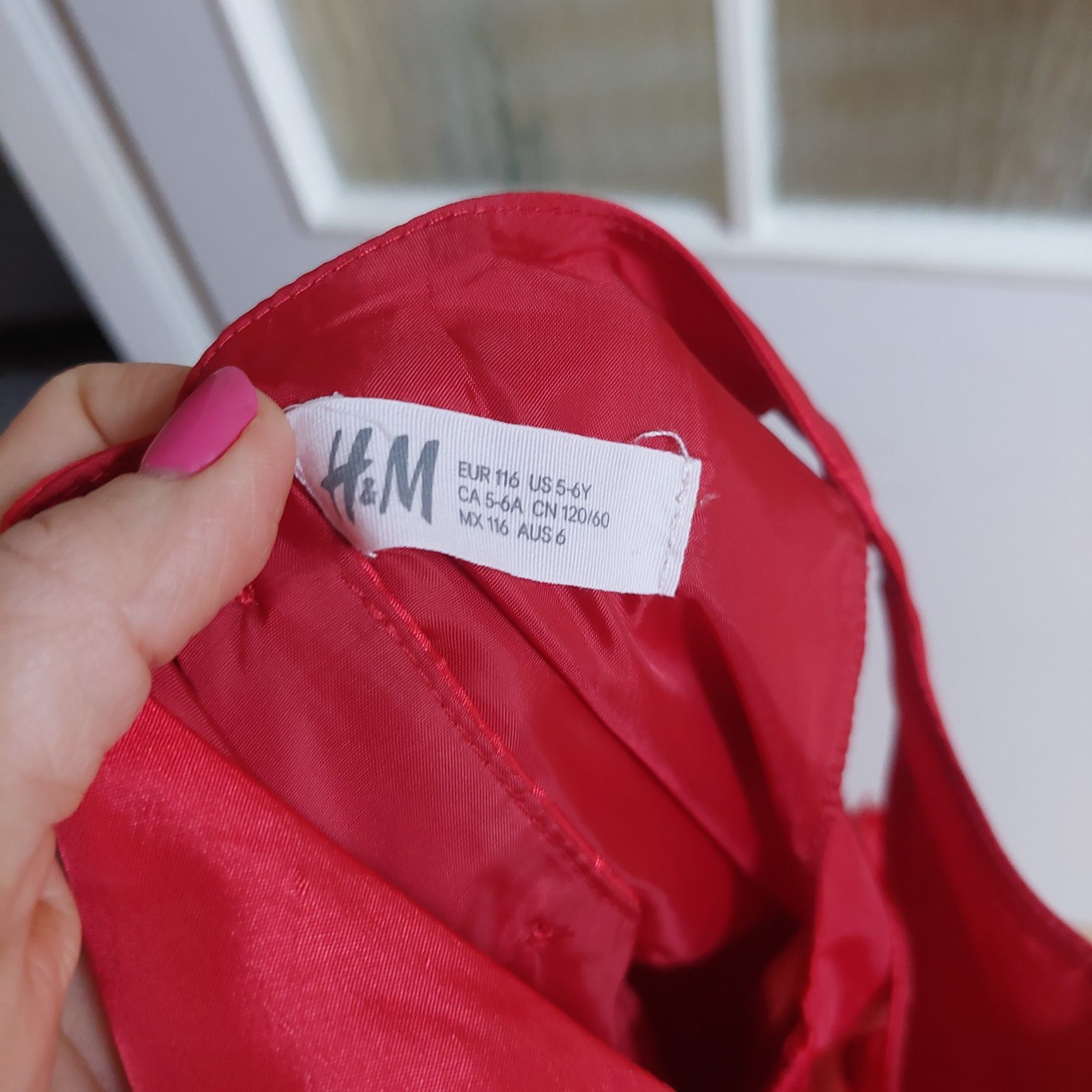 Piękna sukienka na okazję tiul róża rozm 116 h&m