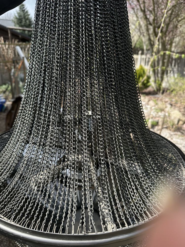 Lampa metalowe łancuszki czarna styl Eichholz