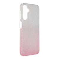 Etui Case Plecki Shining Brokat Samsung Galaxy A14 Sreb/Róż + Szkło 9H
