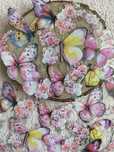 Zestaw naklejek DIY/Butterfly of The Stars and Moon/Pink, 30 sztuk