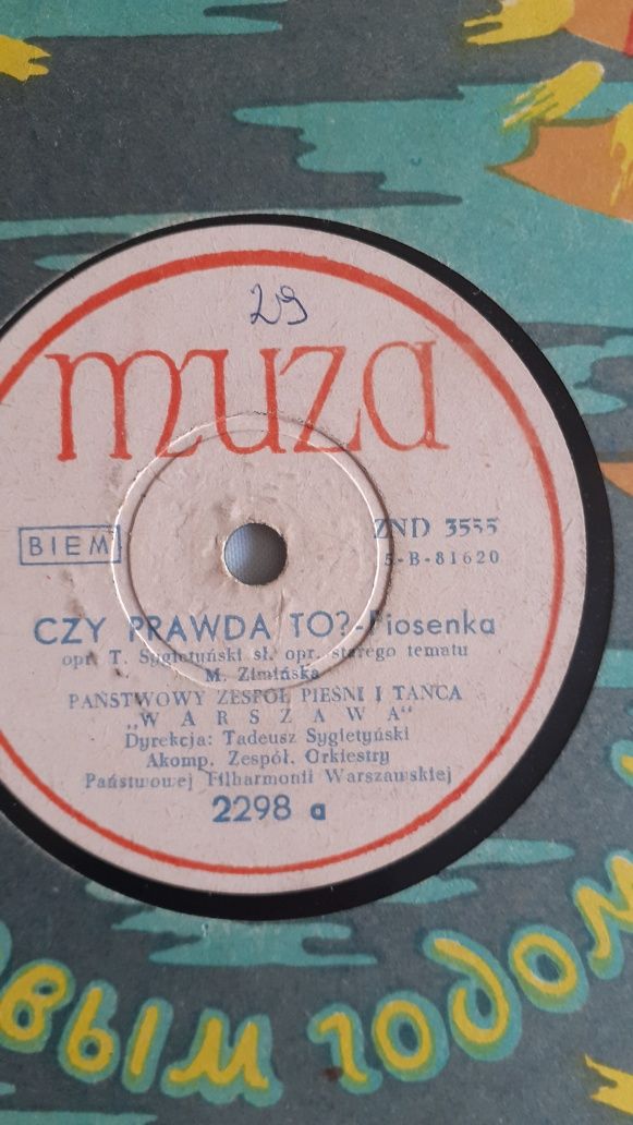 Stara płyta szelakowa - Muza - Czy prawda to ? - dyr. Tadeusz Sygietyń