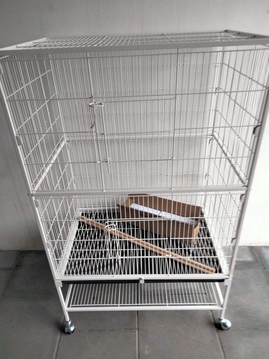 Klatka woliera na kółkach na papugi faliste nimfy zeberki kanarki