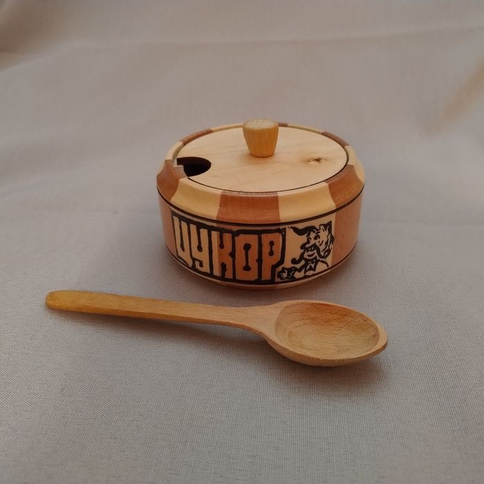 Дерев’яна цукорниця з бука, ручна робота