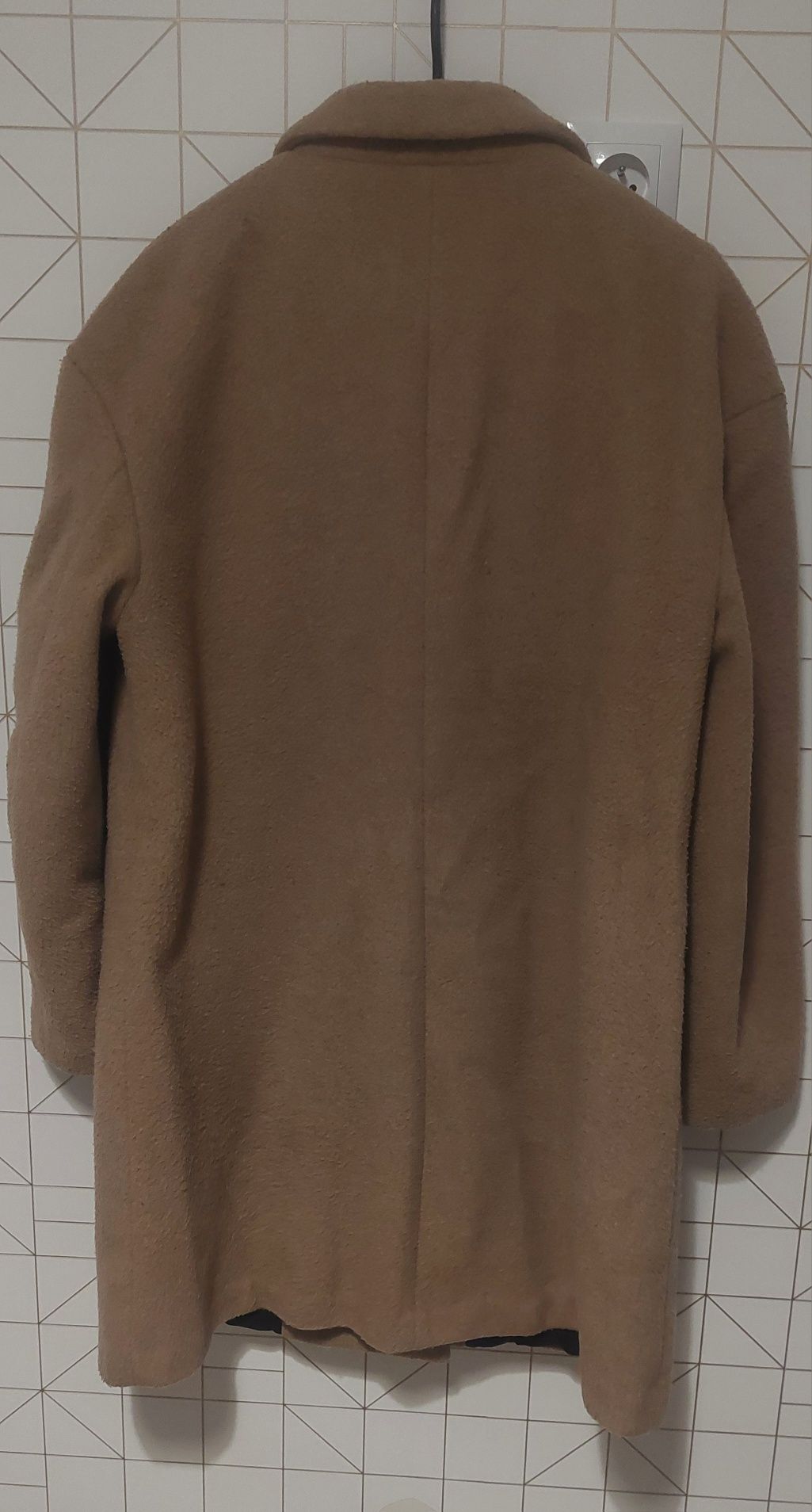 Płaszcz damski C&A r. 42/XL gruby z podszewką beżowy