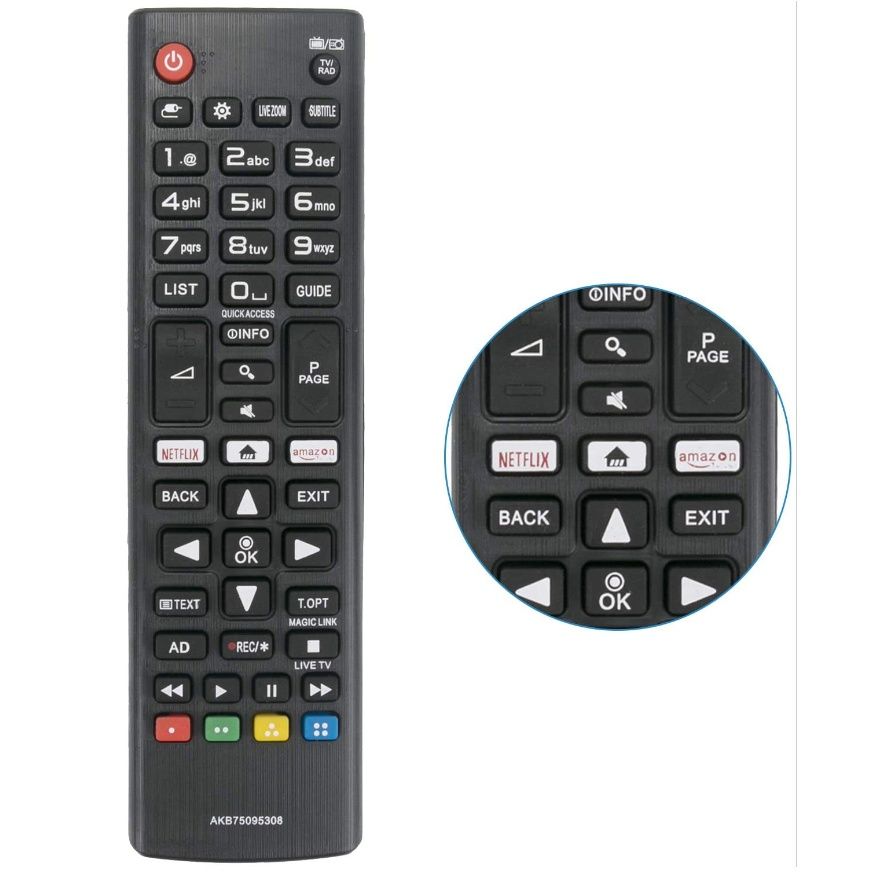 Pilot do TV LG AKB 7.5.0.9.5.3.0.8 AKB 7.5.3.7.5.6.0.8 Smart Netflix