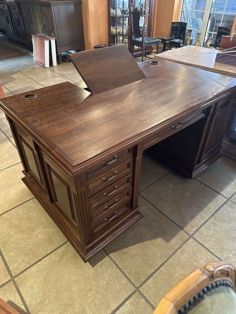 Ogromne Gabinetowe dwustronne biurko drewniane- 156x91
