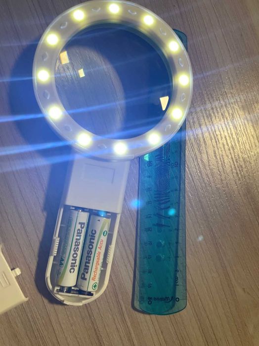 Лупа 30X мощная с подсветкой 12 LED идеальна для точных работ и чтения