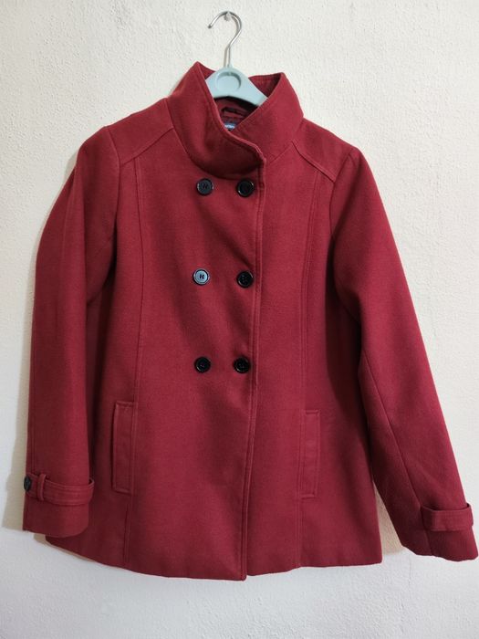 Casaco de Senhora 3 quartos vermelho escuro da In Extenso