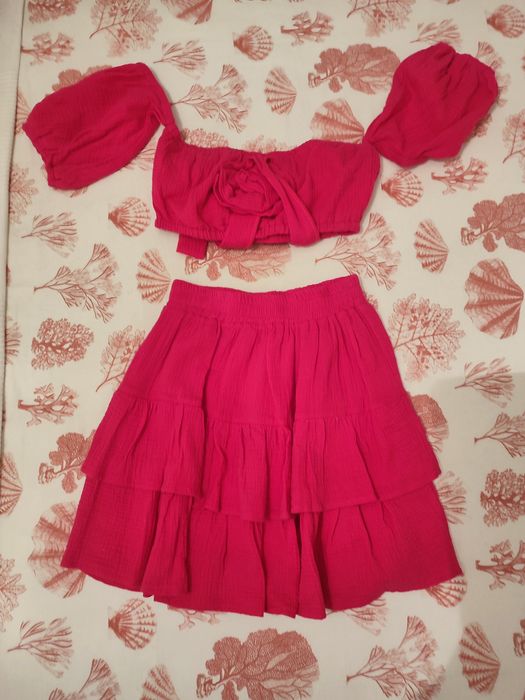 Conjunto rosa de senhora