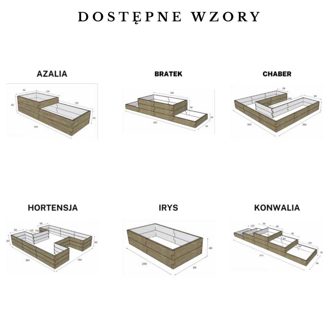 Warzywniak Kwietnik Donica Imitacja Drewna NA WYMIAR
