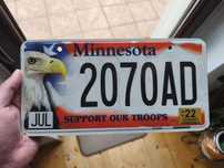 Tablica USA Minnesota oryginał nie california Teksas new york floryda