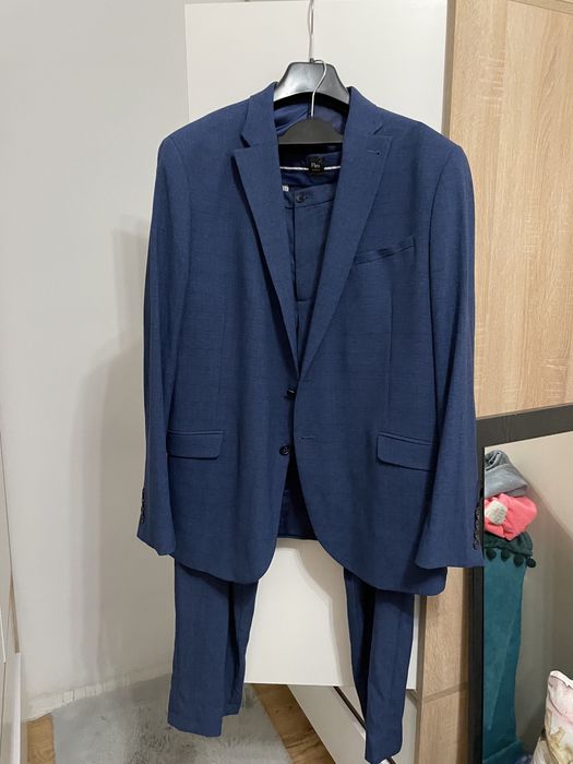 Garnitur granatowy slim fit 56/58