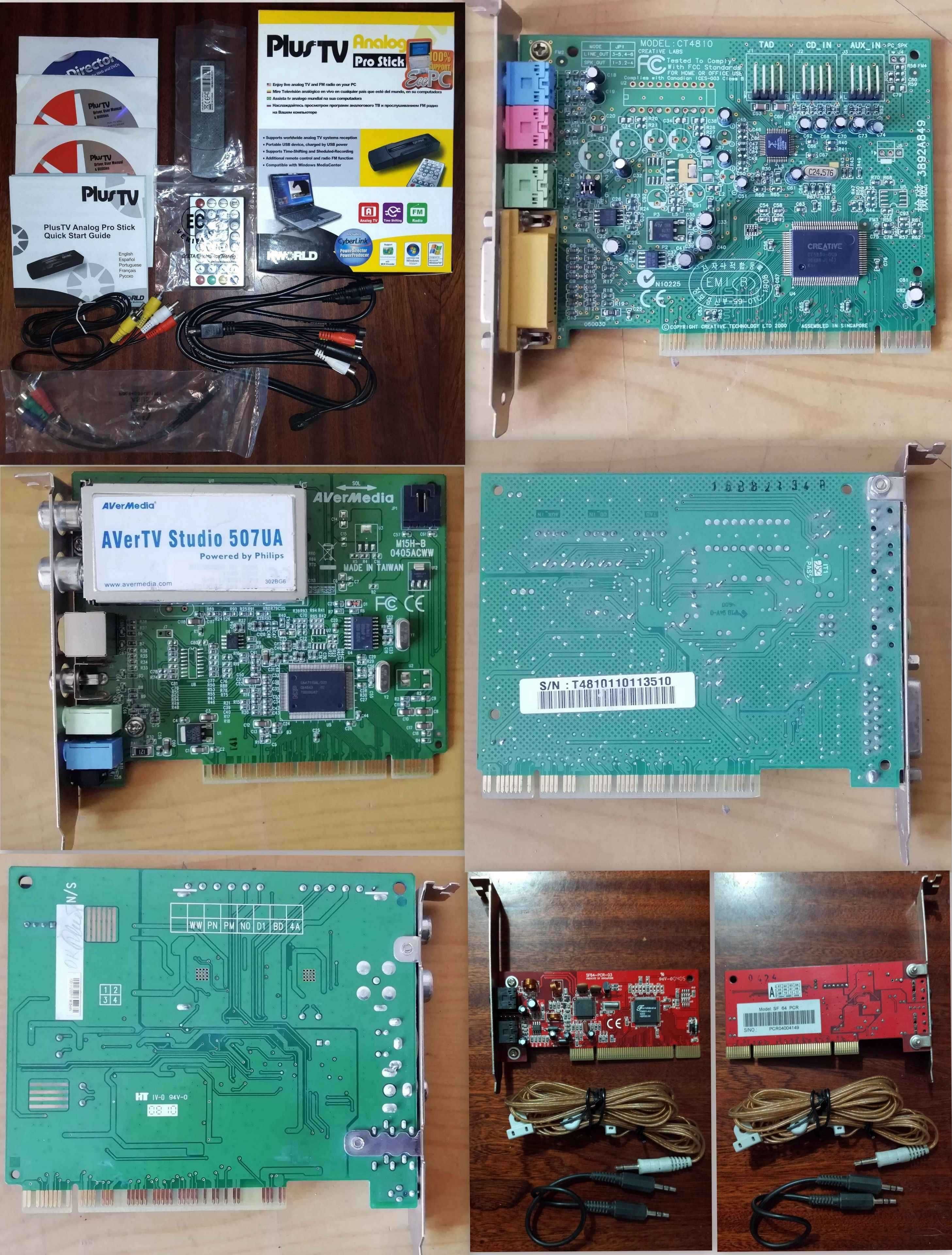 Відеокарти AGP, PCI, SB, TV & FM-Tuner, USB PCI-Card та відео-кабелі