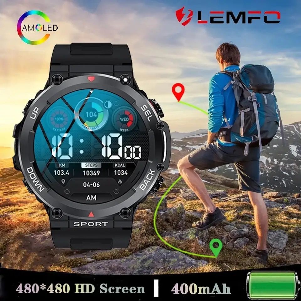 Тактические Смарт часы Smart LEMFO LF 33 IP68 смарт годинник AMOLED