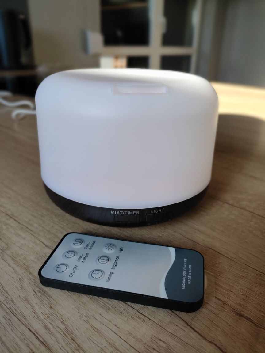 Nawilżacz Powietrza Dyfuzor Zapachowy RGB Lampka Nocna Pilot Aroma