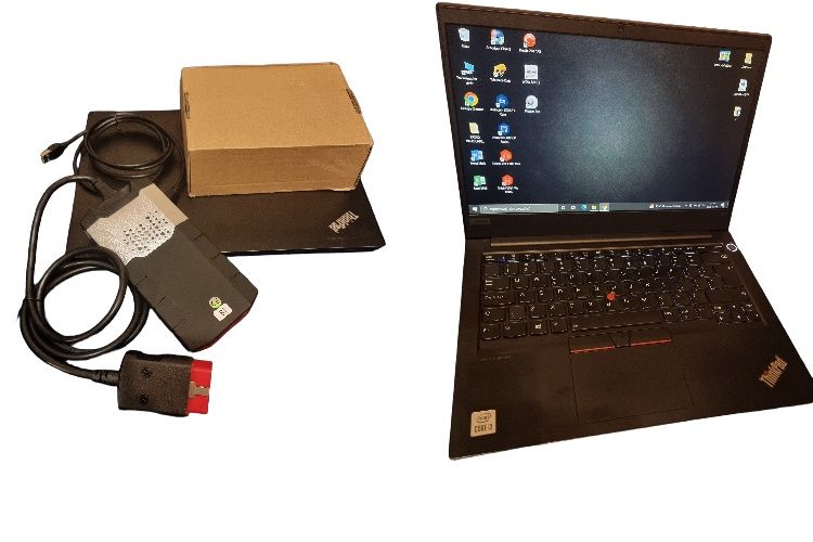 Zestaw diagnostyczny ds150e osobowe ciężarowe laptop programy