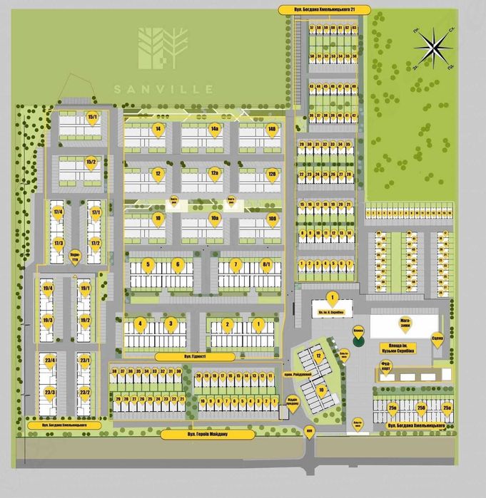 2-кімнатна квартира 47,5 м²  — з кухнею-вітальнею 19 м²
