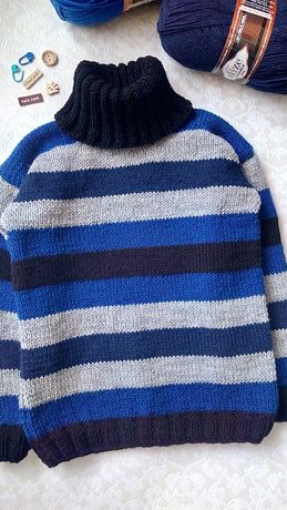 Вязаный свитер для мальчика гольф джемпер