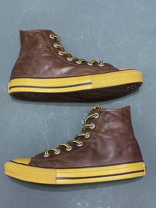 Кеды высокие Converse 33 размер (21,5 см) кожаные натуральная кожа