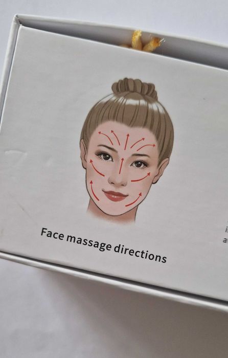 Pulsujący masażer do twarzy, wodoodporny, 24 k złoto, nowy