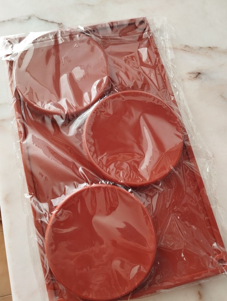 3 Moldes redondos em silicone